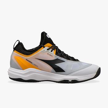 Diadora Speed Blushield Fly 3 + Clay Siva / Oranzove - Panske Tenisove Tenisky